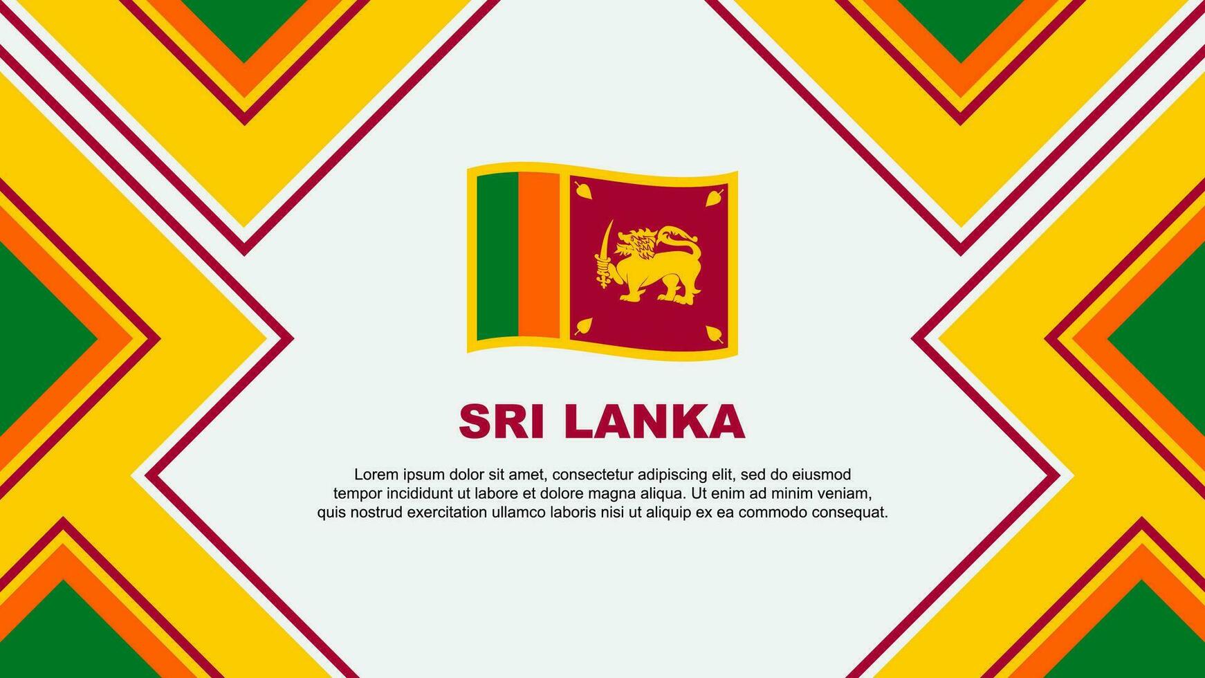 Sri Lanka Flag Abstract Background Design Template. Sri Lanka Independence Day Banner Wallpaper Vector Illustration. Sri Lanka Vector