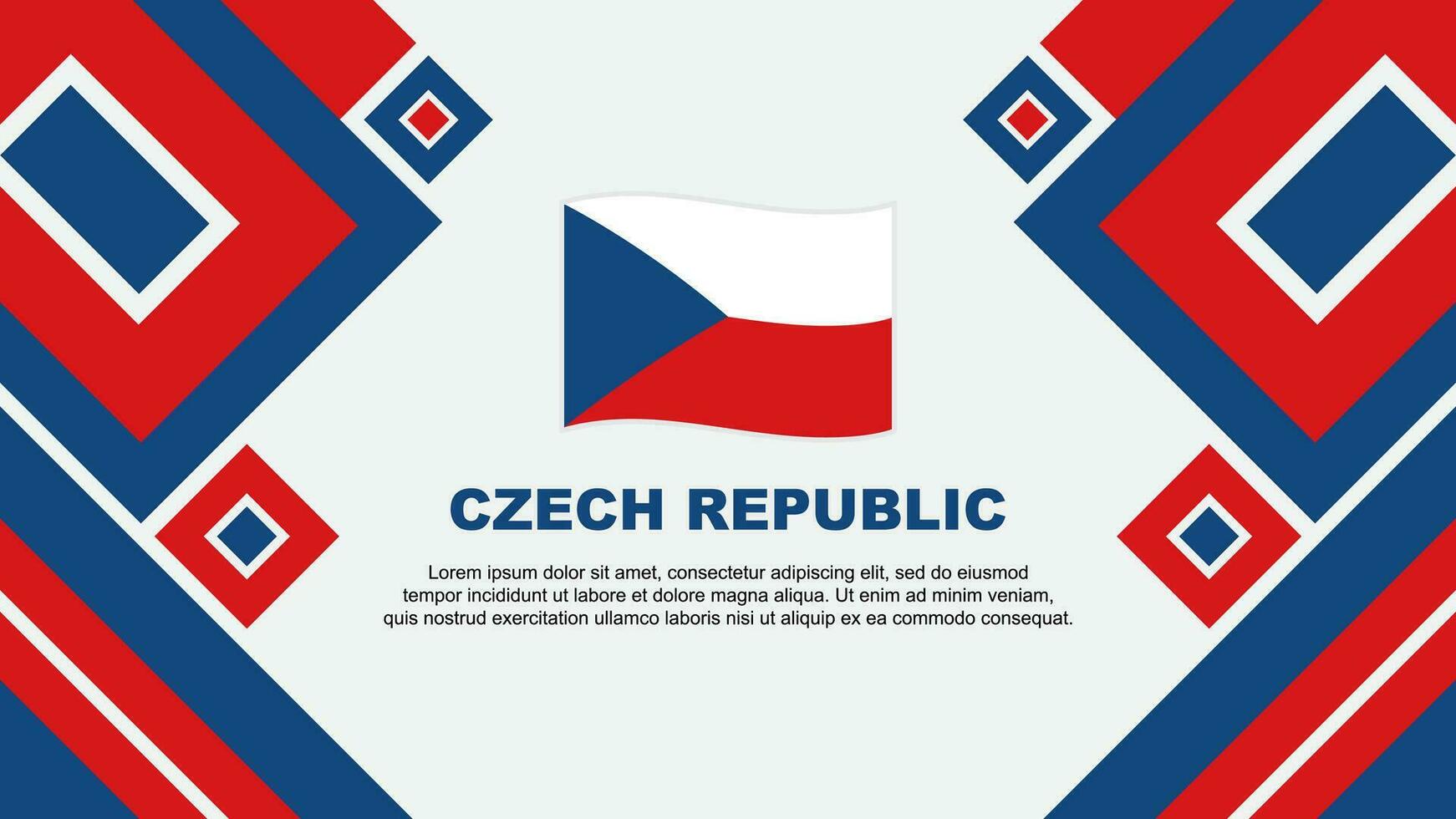 Czech Republic Flag Abstract Background Design Template. Czech Republic Independence Day Banner Wallpaper Vector Illustration. Czech Republic Cartoon