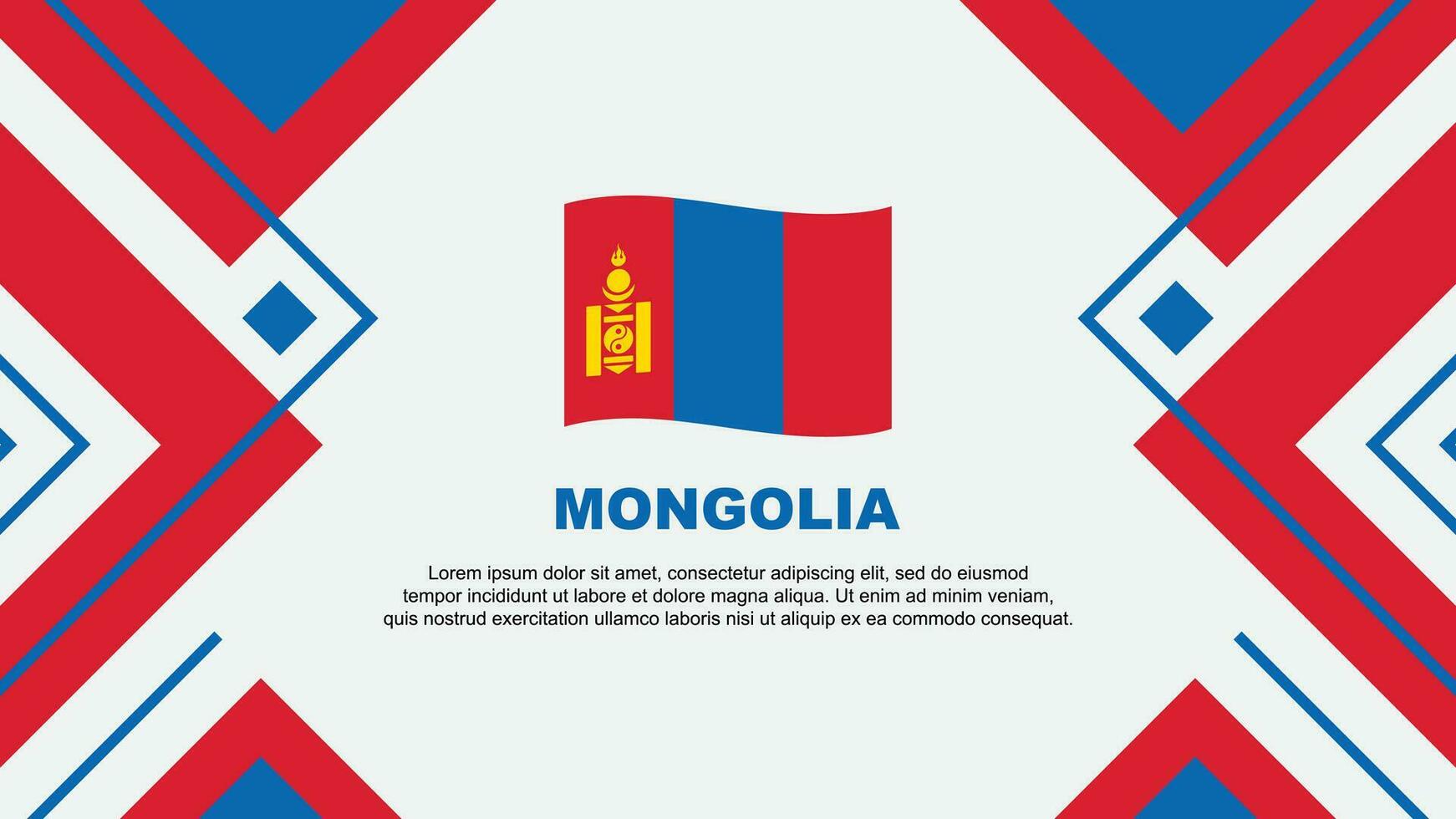 Mongolia Flag Abstract Background Design Template. Mongolia Independence Day Banner Wallpaper Vector Illustration. Mongolia Illustration