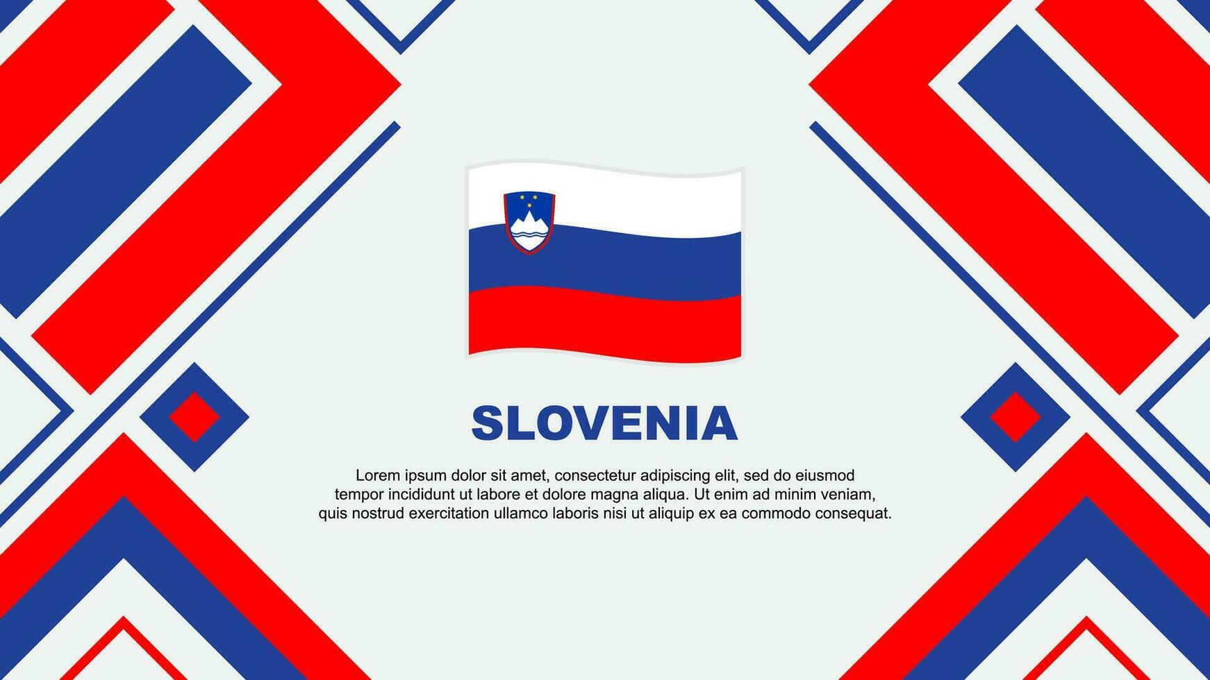 Slovenia Flag Abstract Background Design Template. Slovenia Independence Day Banner Wallpaper Vector Illustration. Slovenia Flag