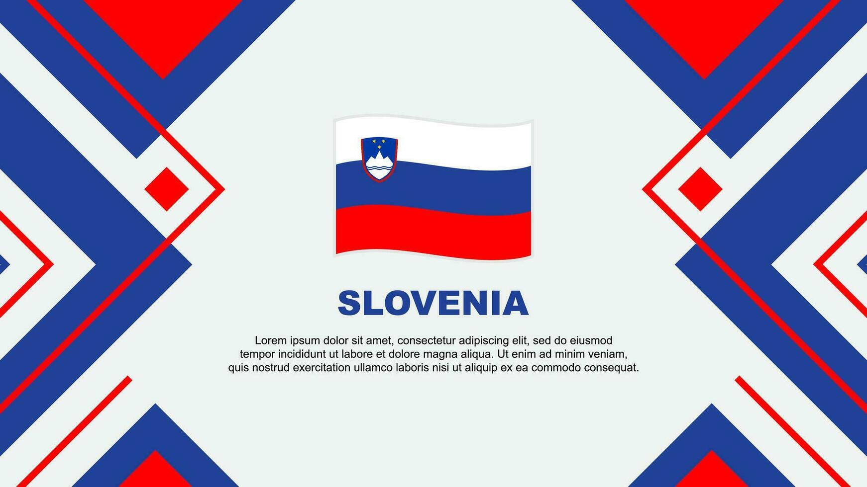 Slovenia Flag Abstract Background Design Template. Slovenia Independence Day Banner Wallpaper Vector Illustration. Slovenia Illustration