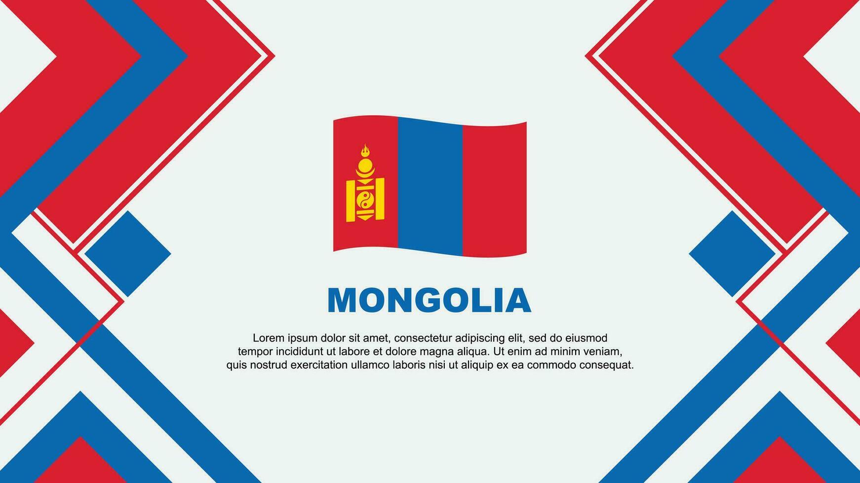 Mongolia Flag Abstract Background Design Template. Mongolia Independence Day Banner Wallpaper Vector Illustration. Mongolia Banner