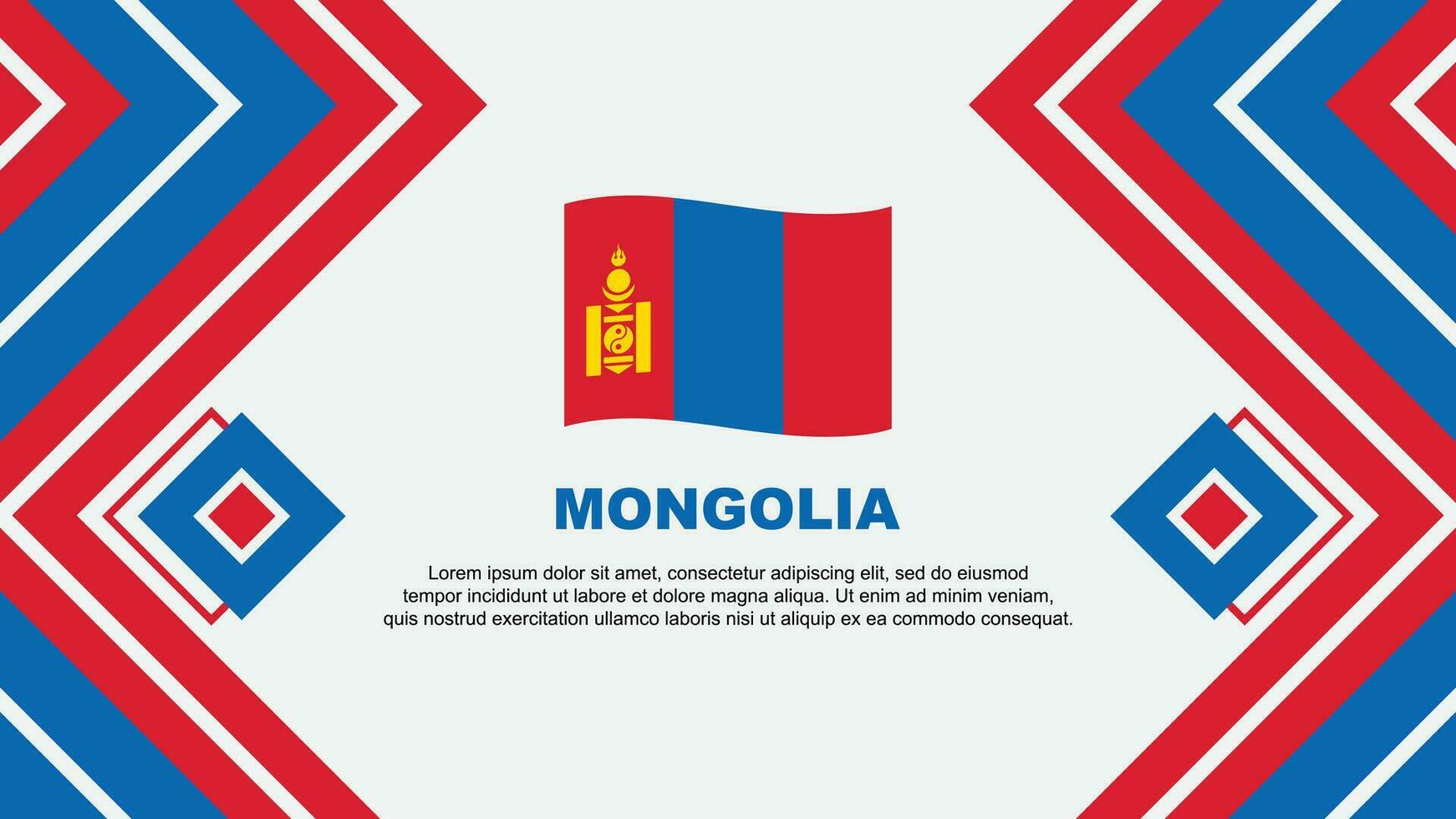 Mongolia Flag Abstract Background Design Template. Mongolia Independence Day Banner Wallpaper Vector Illustration. Mongolia Design