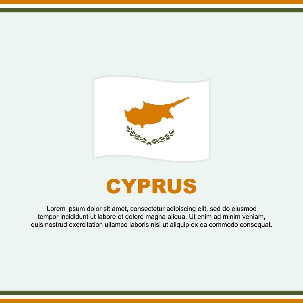 Cyprus Flag Background Design Template. Cyprus Independence Day Banner Social Media Post. Cyprus Design vector