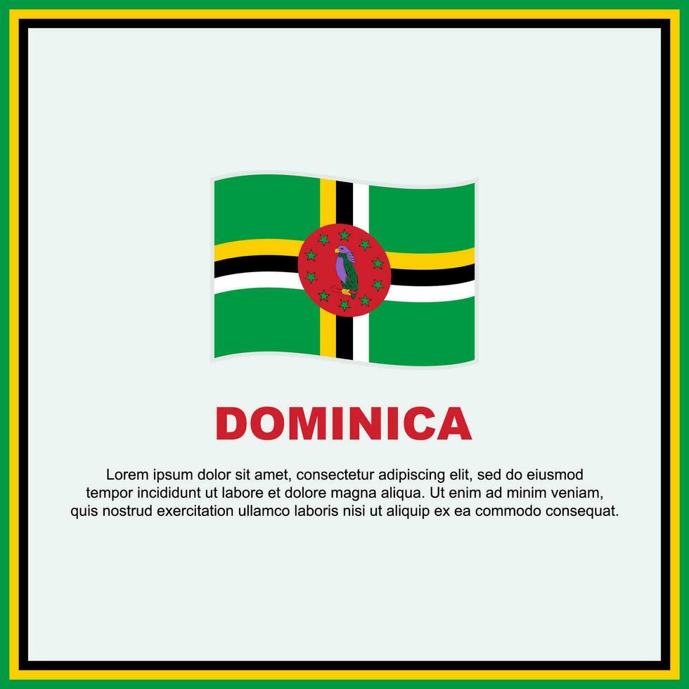 Dominica Flag Background Design Template. Dominica Independence Day Banner Social Media Post. Dominica Banner vector