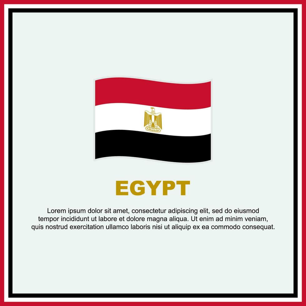 Egypt Flag Background Design Template. Egypt Independence Day Banner Social Media Post. Egypt Banner vector