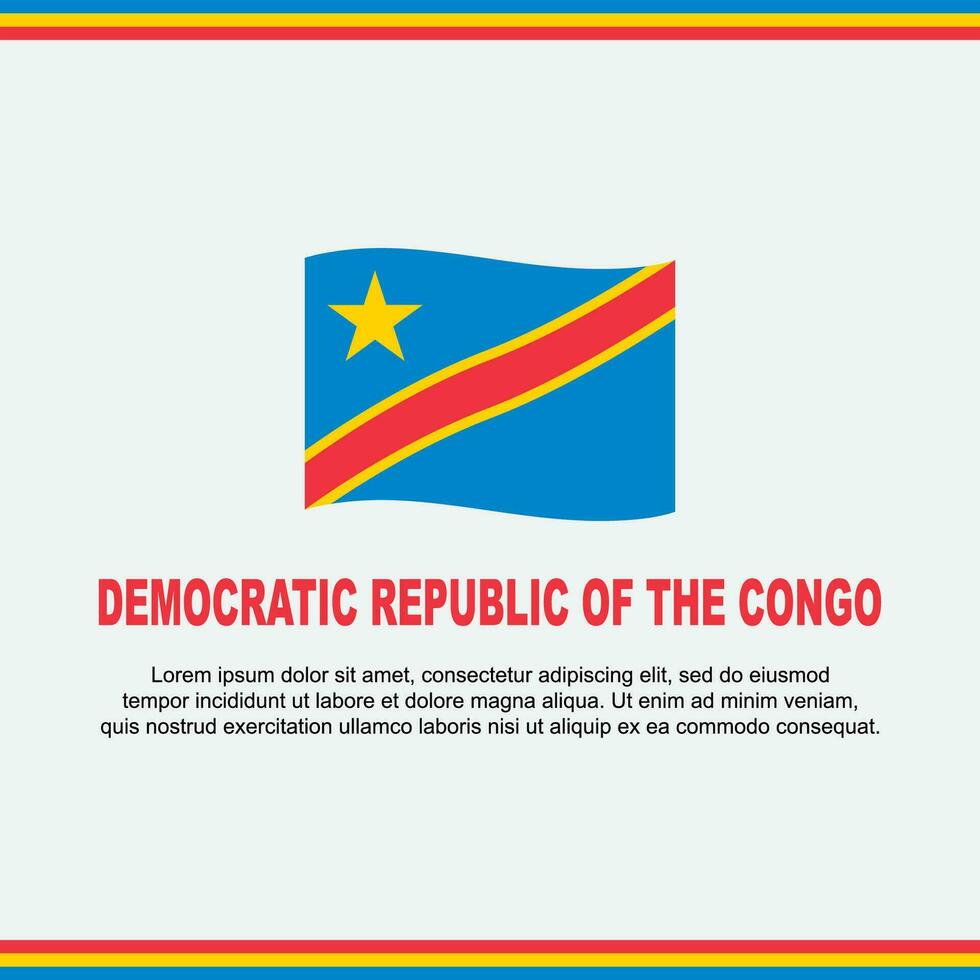 democrático república de el congo bandera antecedentes diseño modelo. democrático república de el congo independencia día bandera social medios de comunicación correo. diseño vector