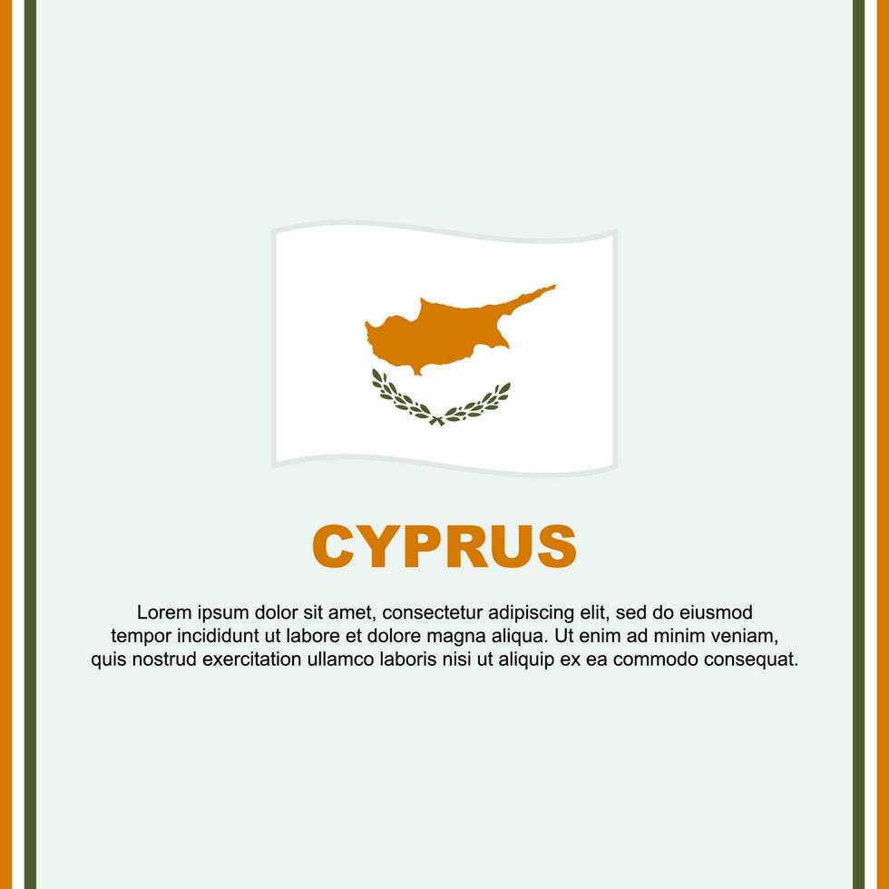 Cyprus Flag Background Design Template. Cyprus Independence Day Banner Social Media Post. Cyprus Cartoon vector