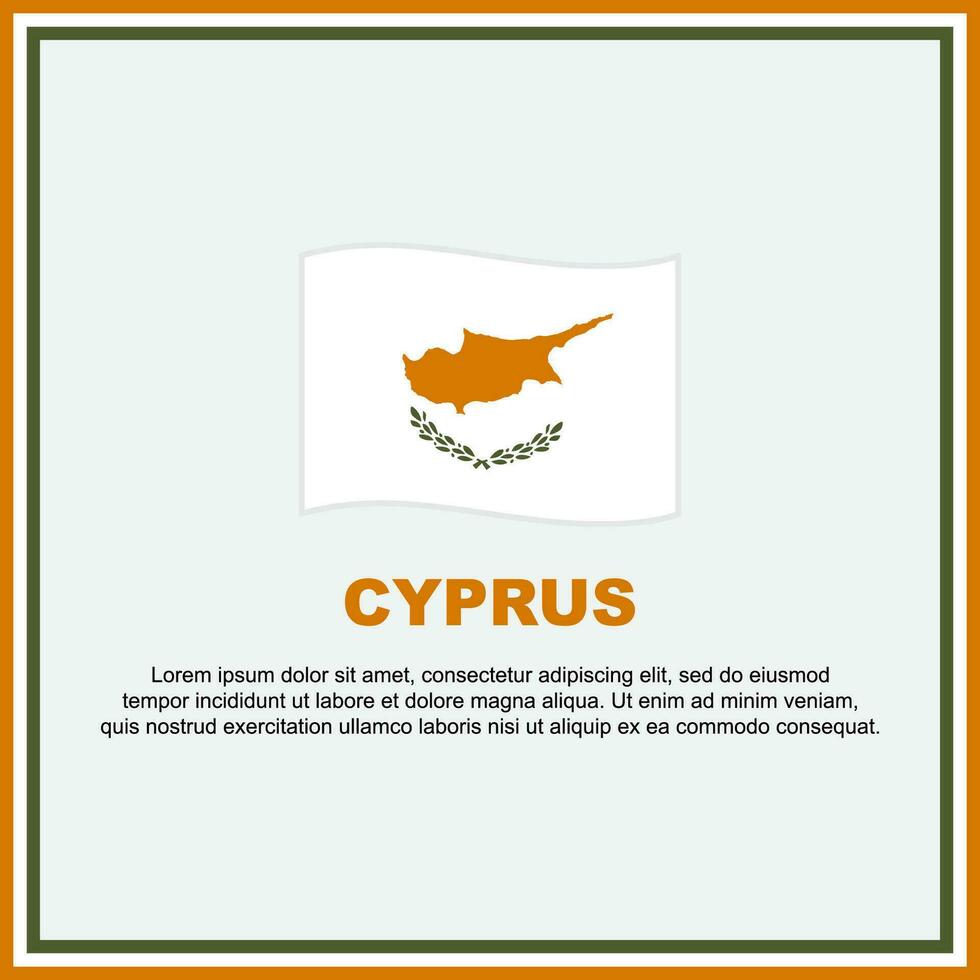 Cyprus Flag Background Design Template. Cyprus Independence Day Banner Social Media Post. Cyprus Banner vector