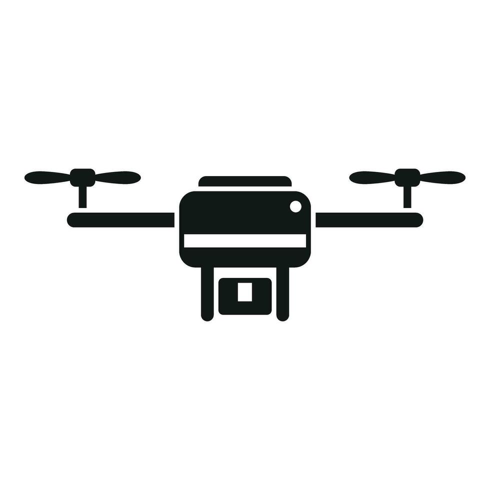 Cloud network drone control icon simple vector. Spy digital map vector