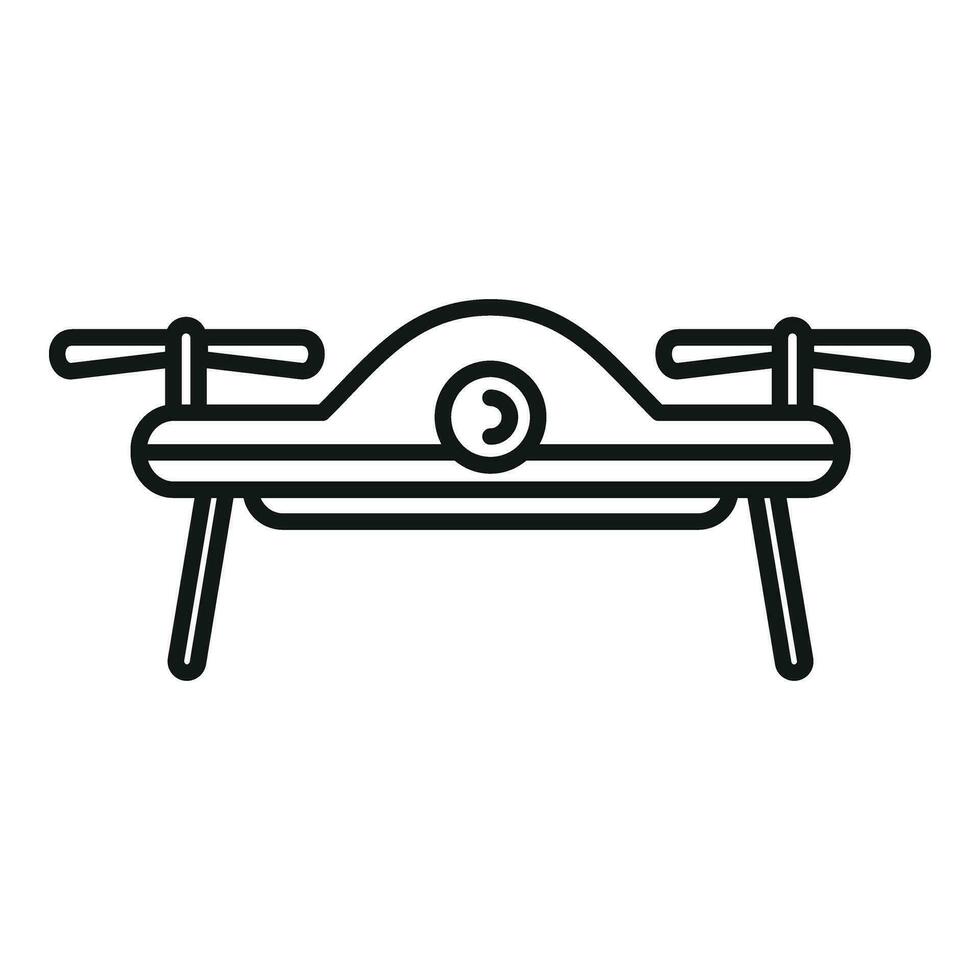 Land drone view icon outline vector. Map tech vector