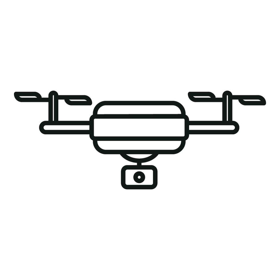 Modern spy drone icon outline vector. Aerial secure vector