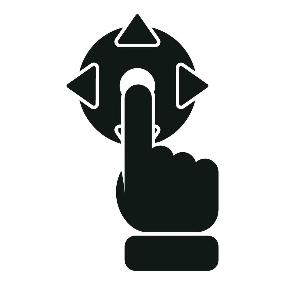 Augmented reality hand touch icon simple vector. Augmented reality vector
