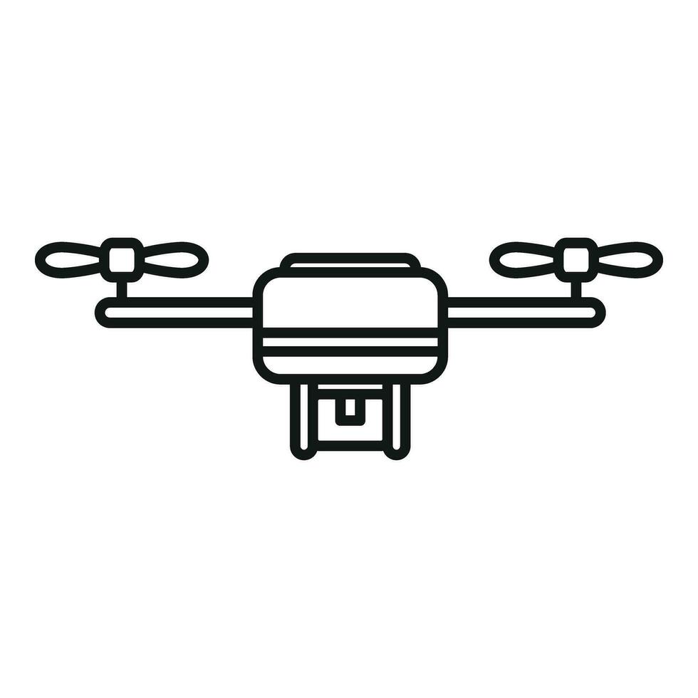 Cloud network drone control icon outline vector. Spy digital map vector