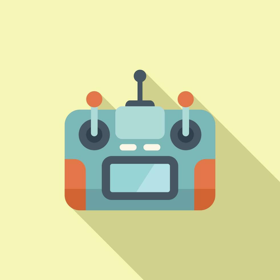 Aerial remote control icon flat vector. Drone vehicle vector