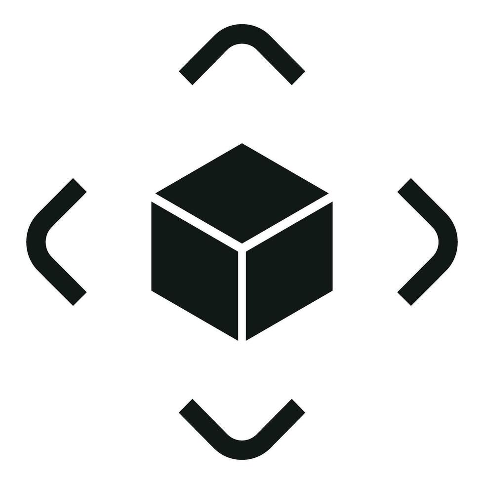 Augmented reality digital icon simple vector. Game tech vector