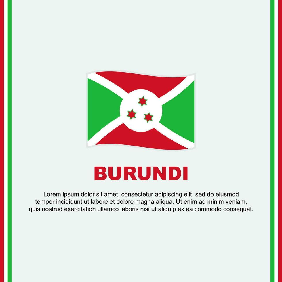 Burundi bandera antecedentes diseño modelo. Burundi independencia día bandera social medios de comunicación correo. Burundi dibujos animados vector