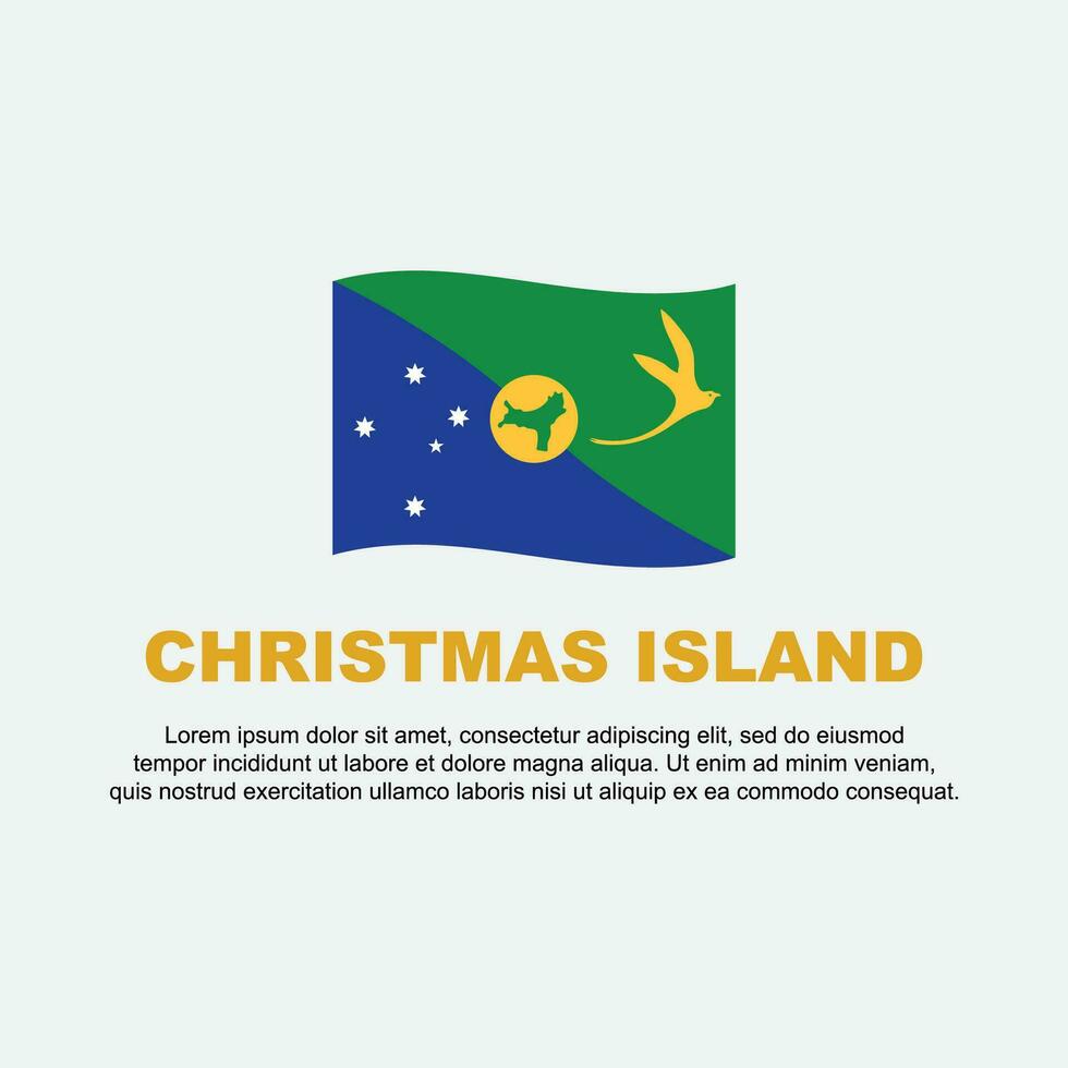 Christmas Island Flag Background Design Template. Christmas Island Independence Day Banner Social Media Post. Christmas Island Background vector