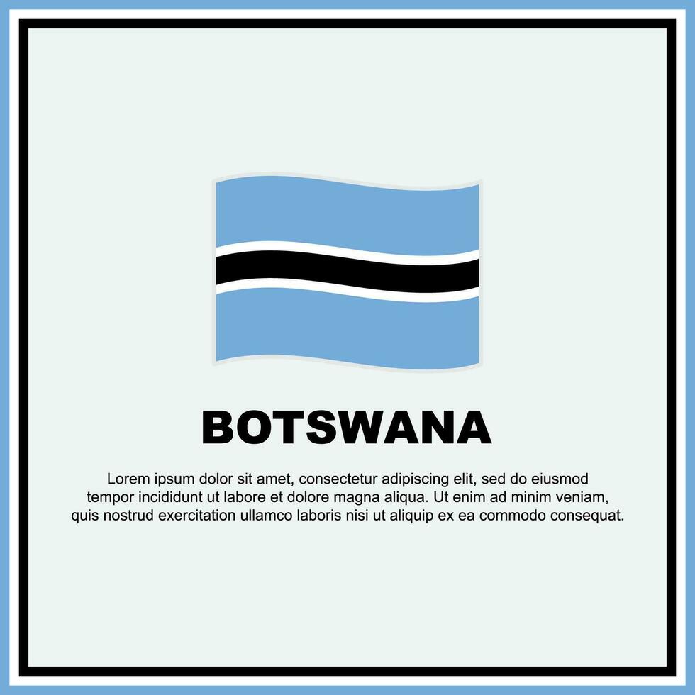 Botswana Flag Background Design Template. Botswana Independence Day Banner Social Media Post. Botswana Banner vector