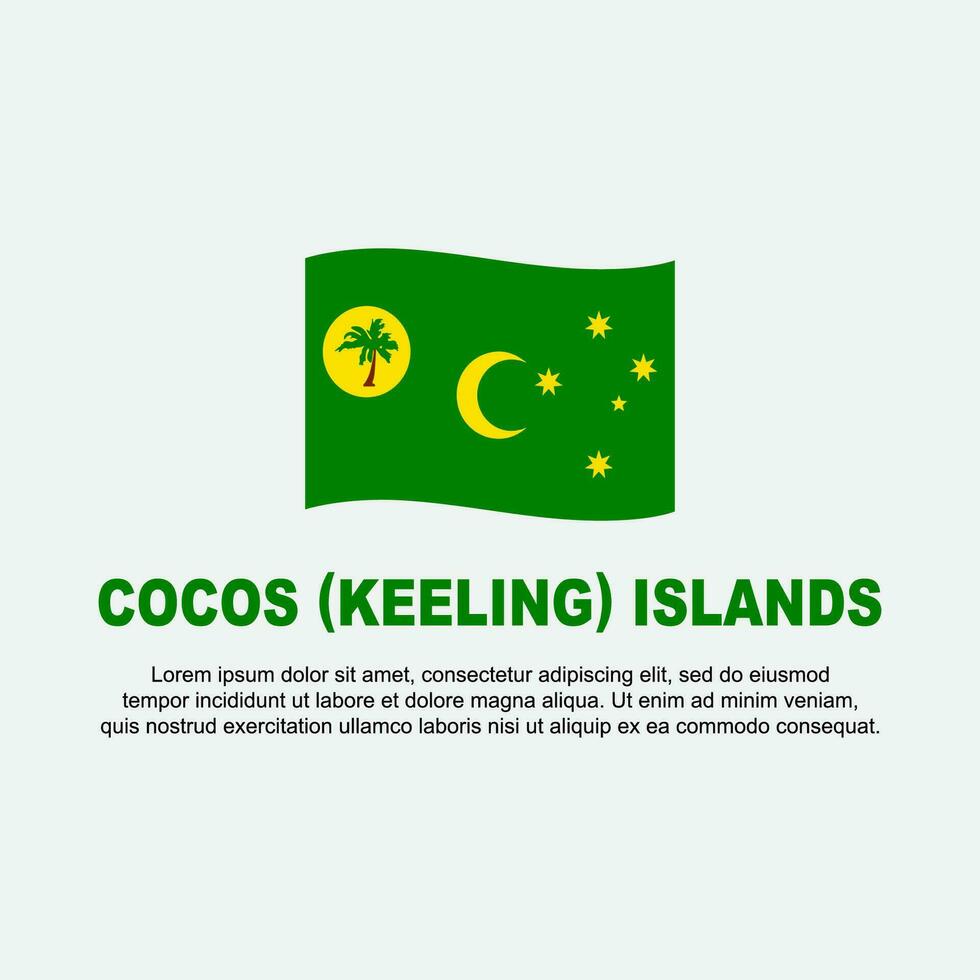 cocos islas bandera antecedentes diseño modelo. cocos islas independencia día bandera social medios de comunicación correo. cocos islas antecedentes vector