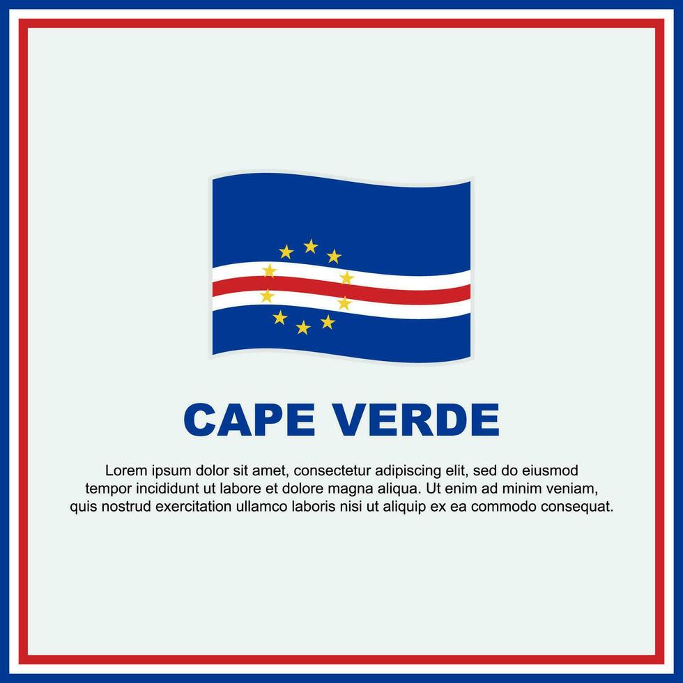 Cape Verde Flag Background Design Template. Cape Verde Independence Day Banner Social Media Post. Cape Verde Banner vector