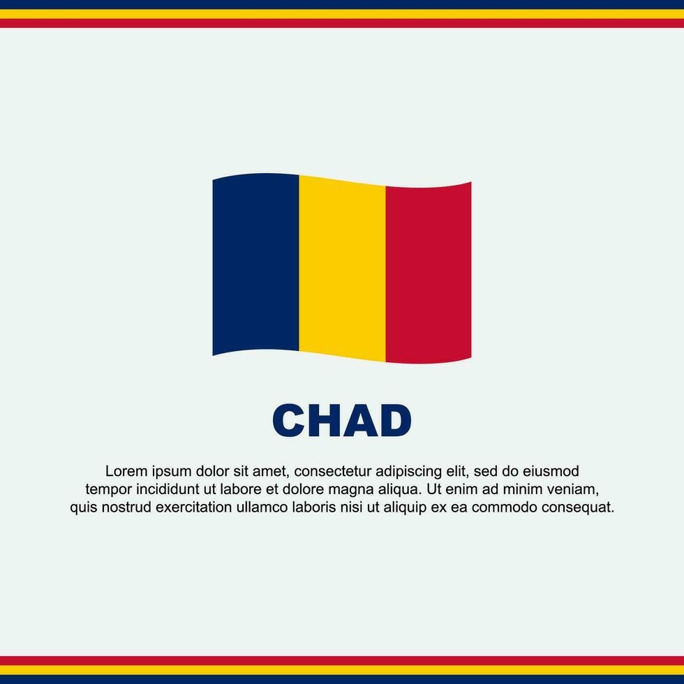 Chad Flag Background Design Template. Chad Independence Day Banner Social Media Post. Chad Design vector