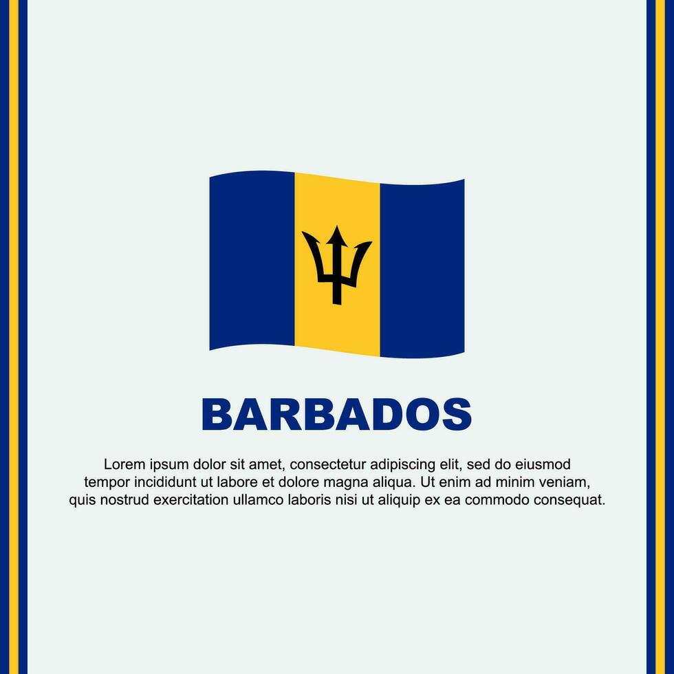 barbados bandera antecedentes diseño modelo. barbados independencia día bandera social medios de comunicación correo. barbados dibujos animados vector