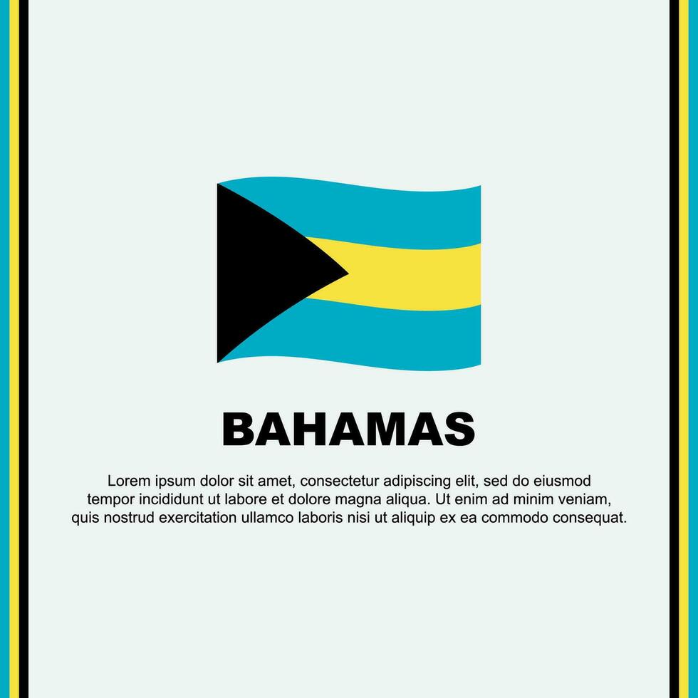 Bahamas Flag Background Design Template. Bahamas Independence Day Banner Social Media Post. Bahamas Cartoon vector