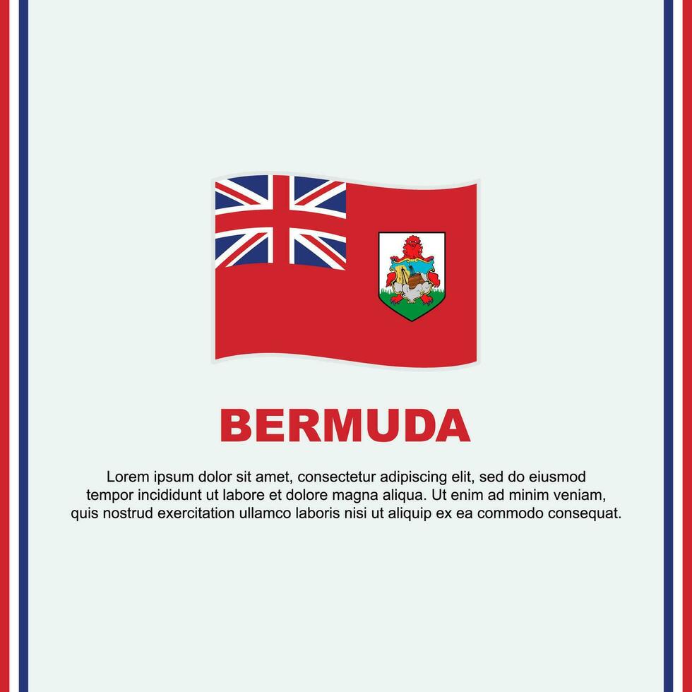 Bermuda Flag Background Design Template. Bermuda Independence Day Banner Social Media Post. Bermuda Cartoon vector