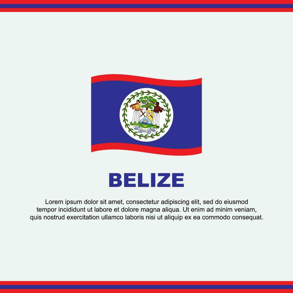 Belize Flag Background Design Template. Belize Independence Day Banner Social Media Post. Belize Design vector