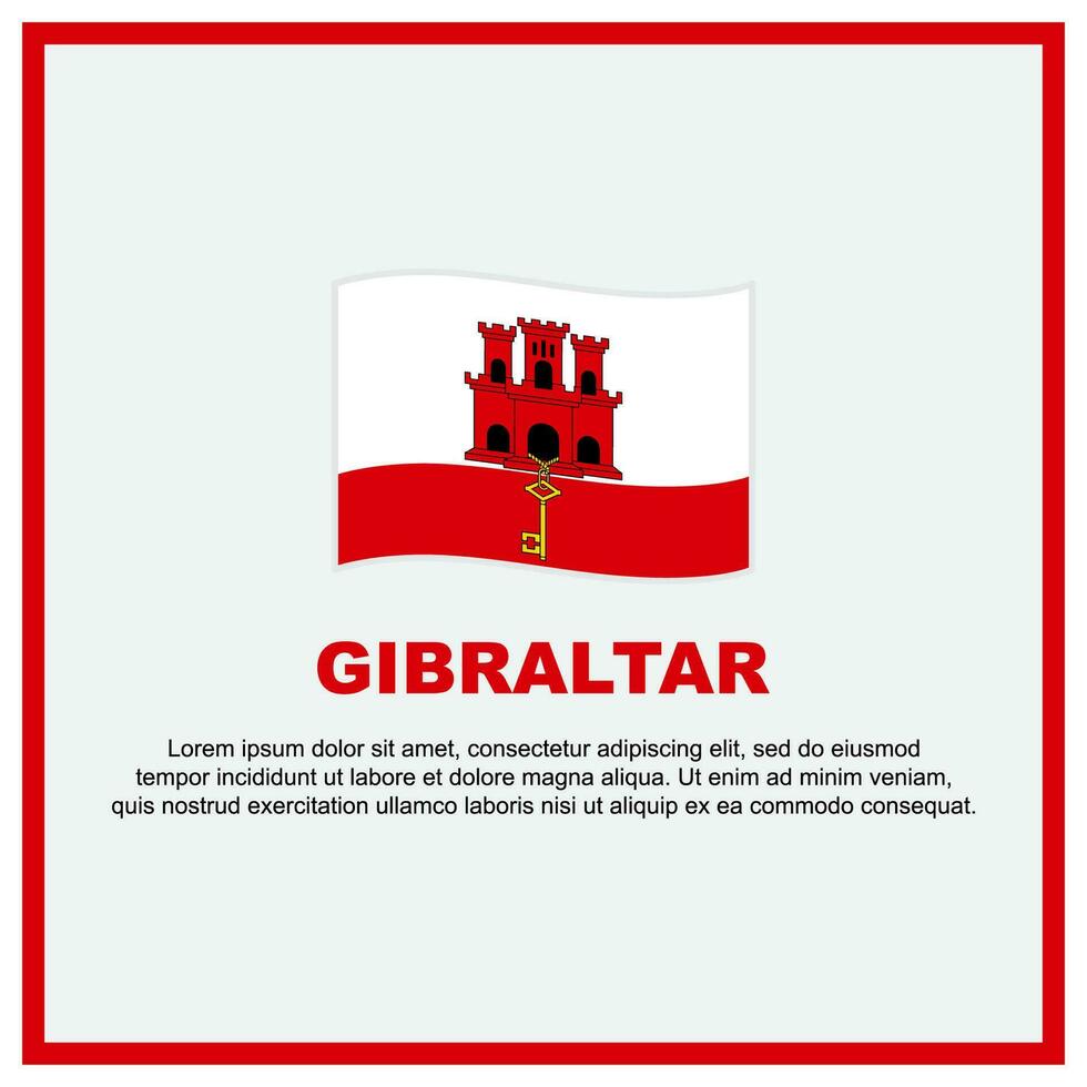 Gibraltar Flag Background Design Template. Gibraltar Independence Day Banner Social Media Post. Gibraltar Banner vector