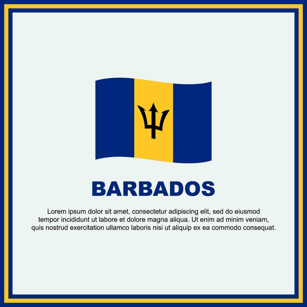 Barbados Flag Background Design Template. Barbados Independence Day Banner Social Media Post. Barbados Banner vector