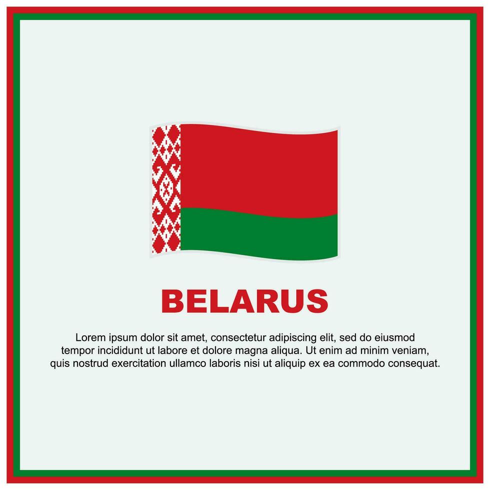 Belarus Flag Background Design Template. Belarus Independence Day Banner Social Media Post. Belarus Banner vector