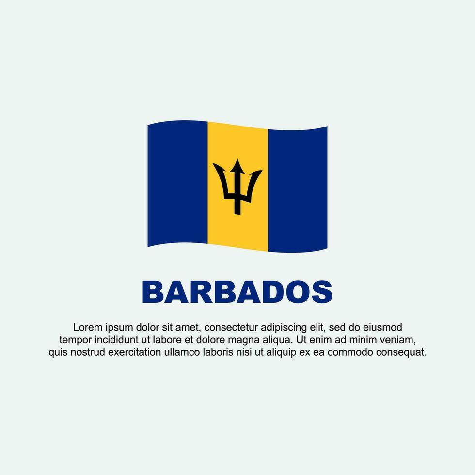 Barbados Flag Background Design Template. Barbados Independence Day Banner Social Media Post. Barbados Background vector