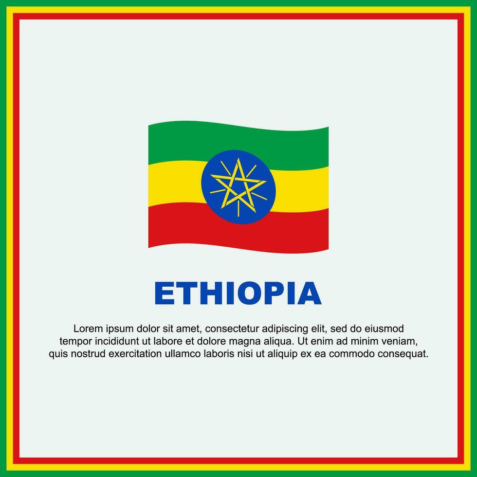 Ethiopia Flag Background Design Template. Ethiopia Independence Day Banner Social Media Post. Ethiopia Banner vector