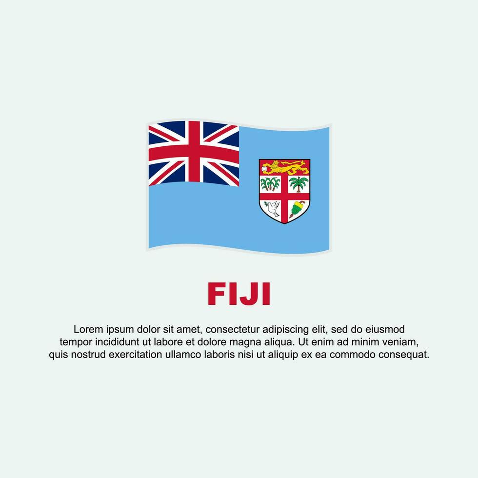 Fiji Flag Background Design Template. Fiji Independence Day Banner Social Media Post. Fiji Background vector