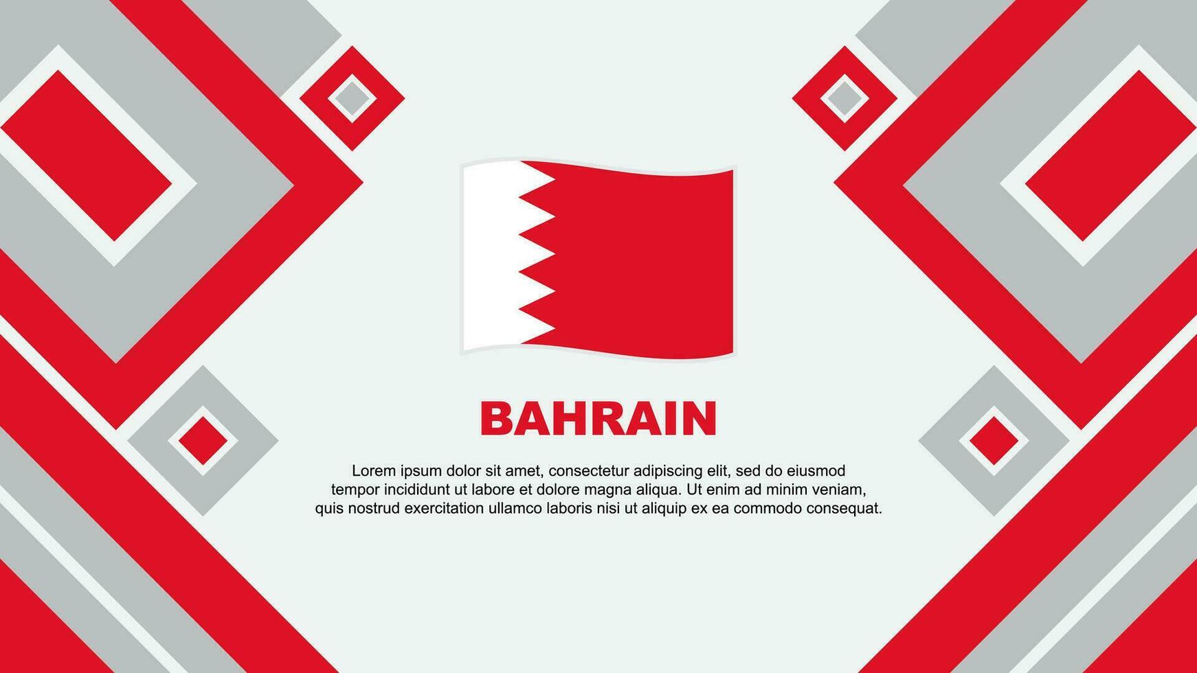 Bahrain Flag Abstract Background Design Template. Bahrain Independence Day Banner Wallpaper Vector Illustration. Bahrain Cartoon