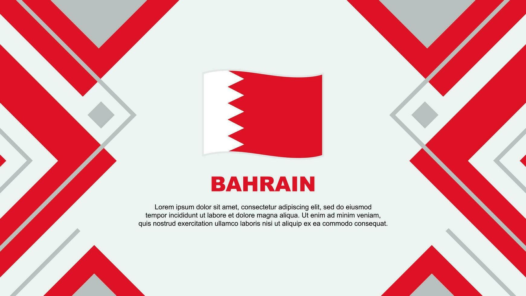 Bahrain Flag Abstract Background Design Template. Bahrain Independence Day Banner Wallpaper Vector Illustration. Bahrain Illustration