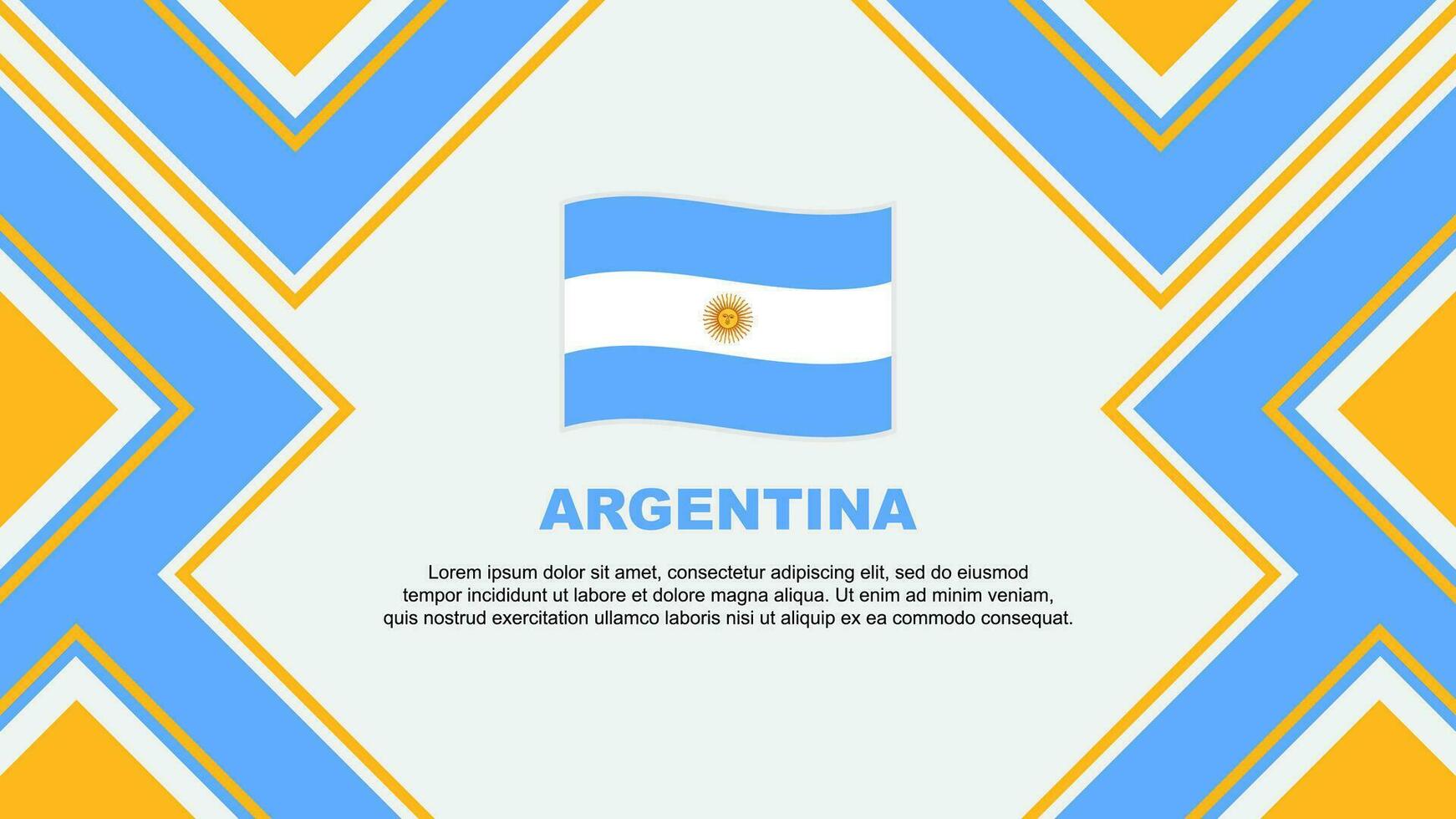 Argentina Flag Abstract Background Design Template. Argentina Independence Day Banner Wallpaper Vector Illustration. Argentina Vector