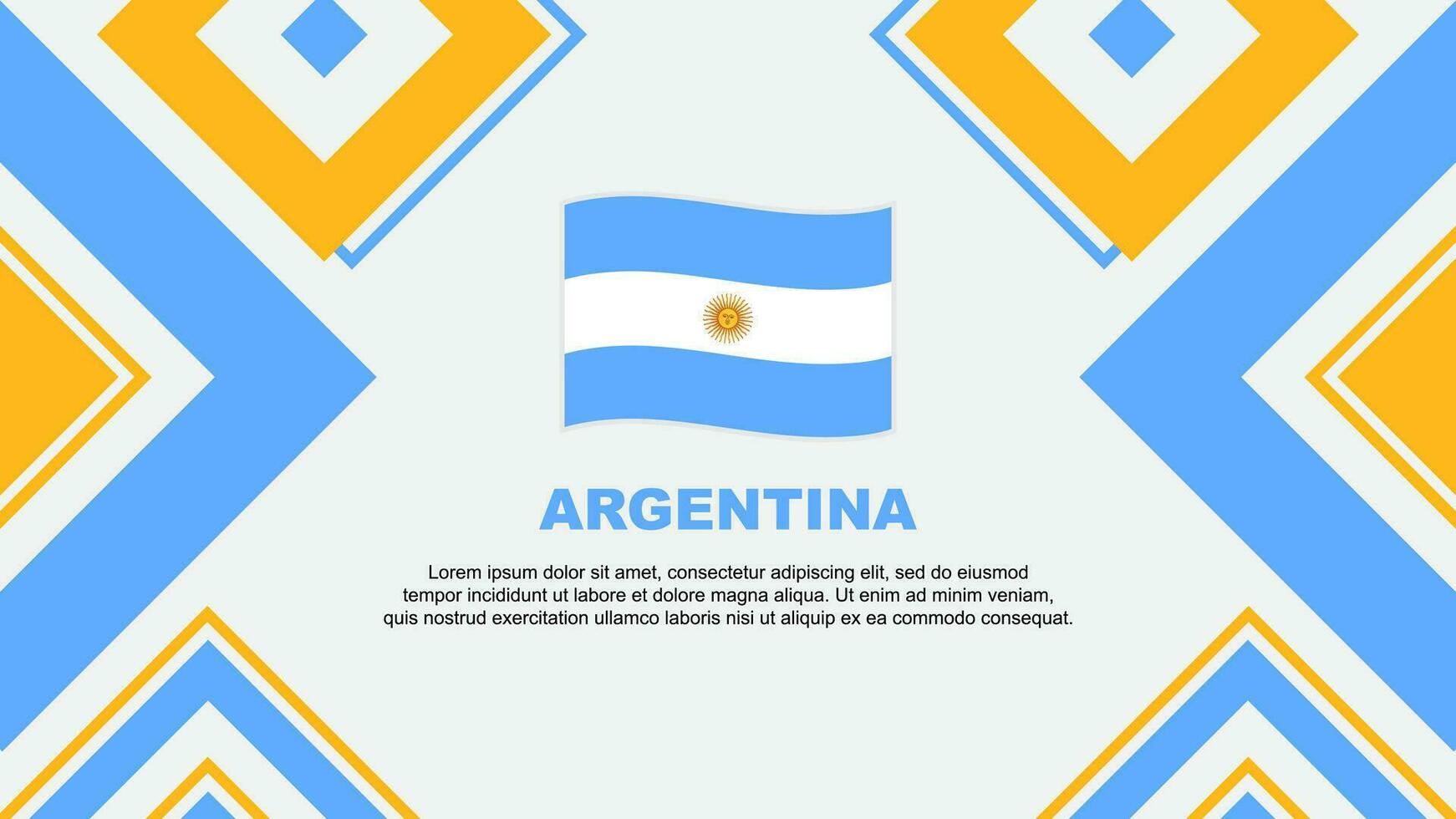 Argentina Flag Abstract Background Design Template. Argentina Independence Day Banner Wallpaper Vector Illustration. Argentina Independence Day