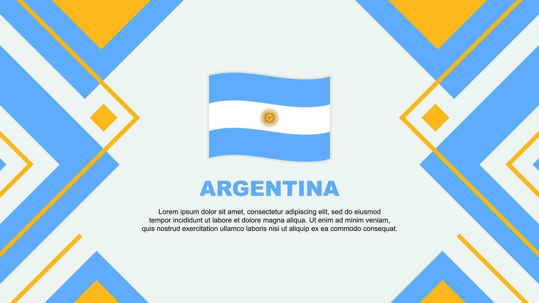 Argentina Flag Abstract Background Design Template. Argentina Independence Day Banner Wallpaper Vector Illustration. Argentina Illustration