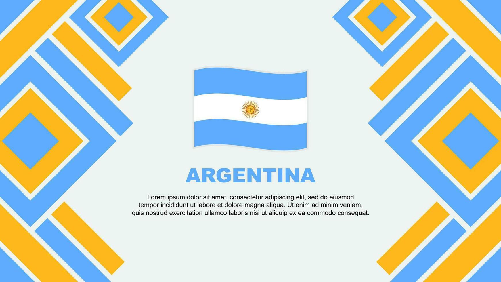 Argentina Flag Abstract Background Design Template. Argentina Independence Day Banner Wallpaper Vector Illustration. Argentina