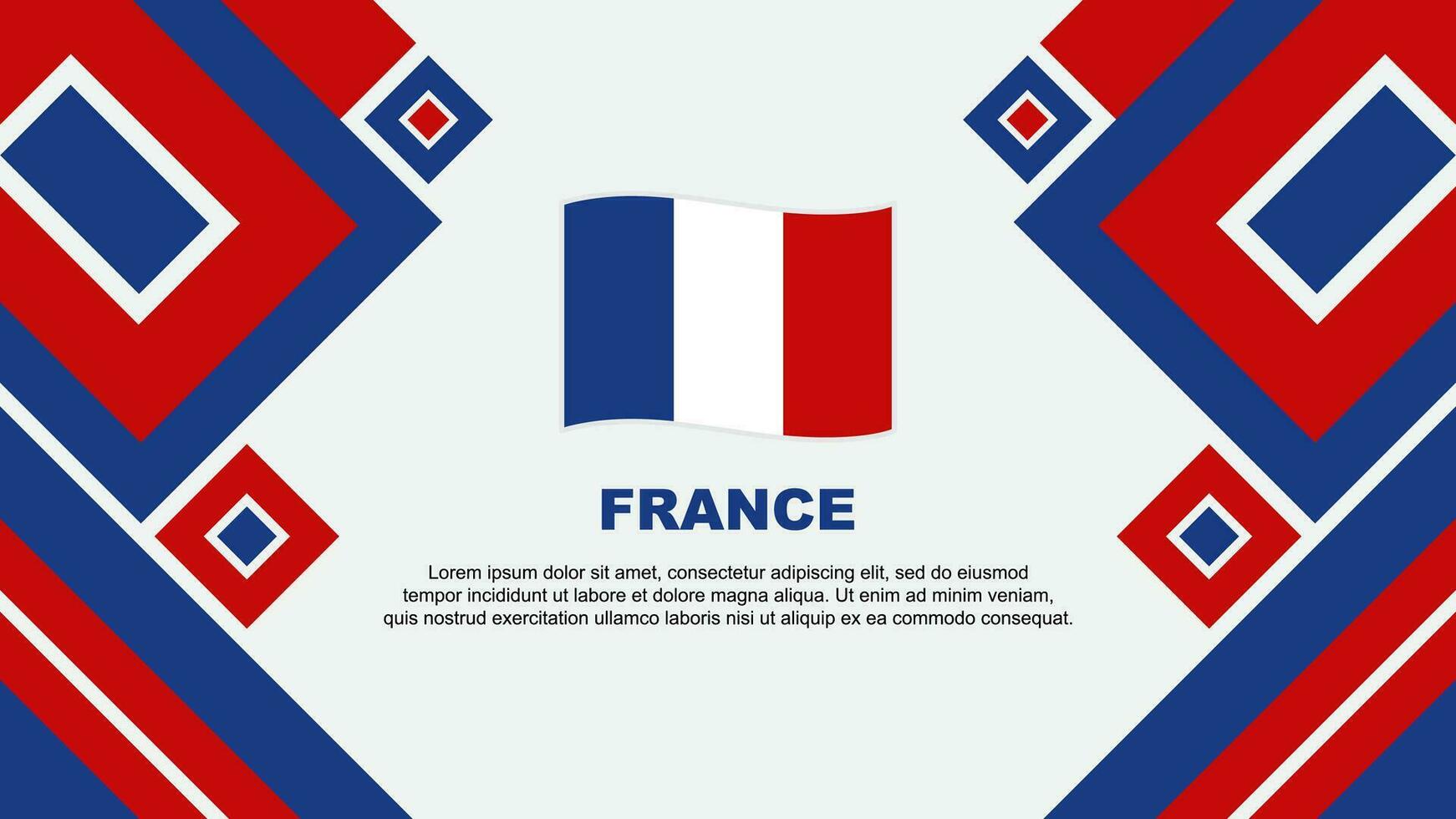 France Flag Abstract Background Design Template. France Independence Day Banner Wallpaper Vector Illustration. France Cartoon