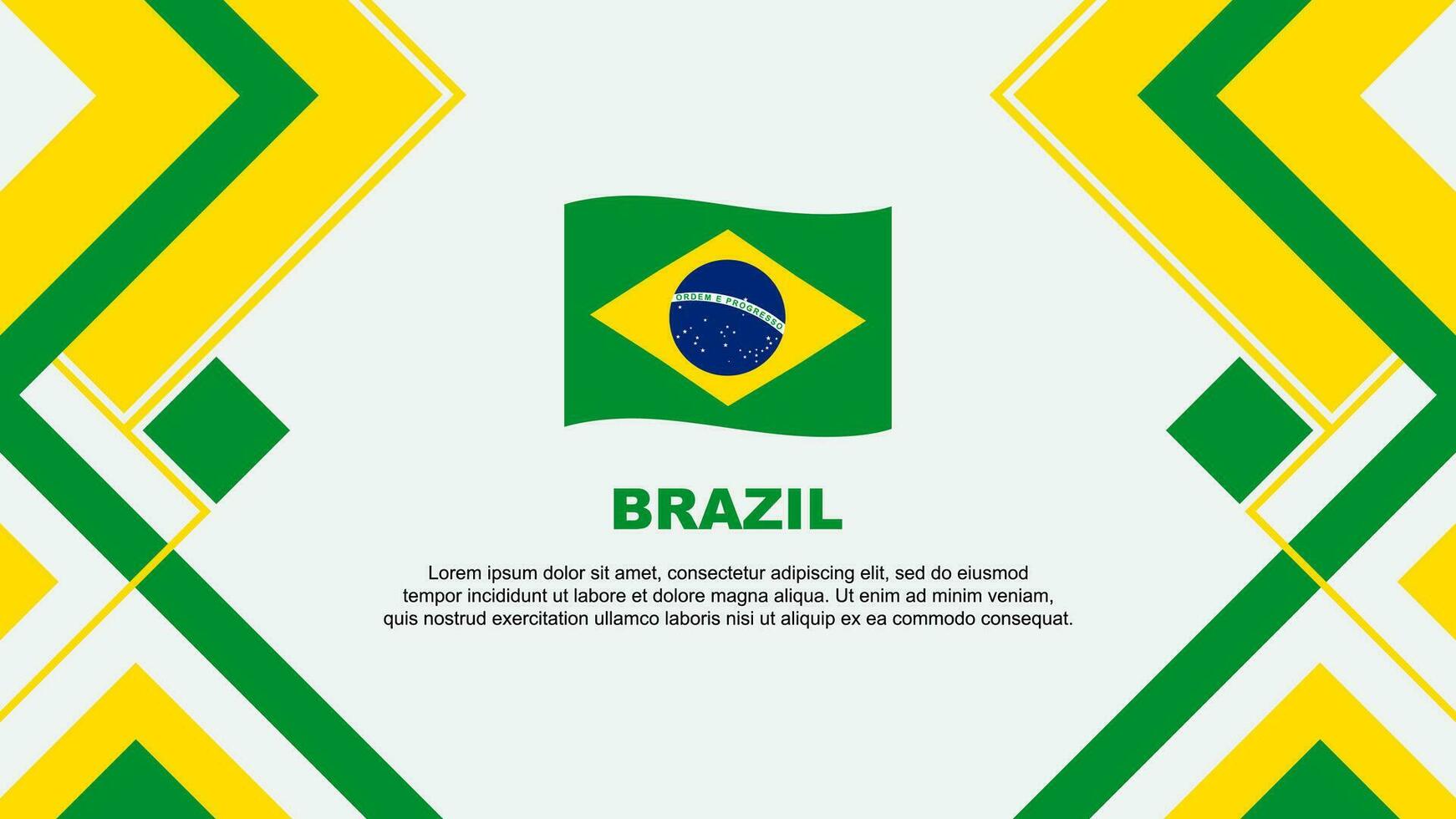 Brazil Flag Abstract Background Design Template. Brazil Independence Day Banner Wallpaper Vector Illustration. Brazil Banner