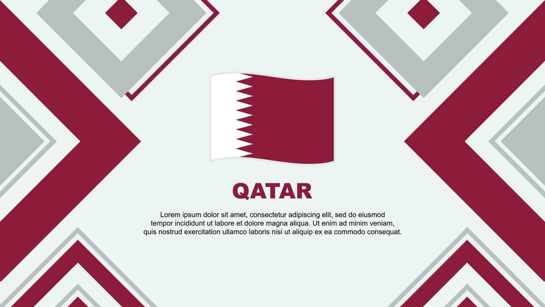 Qatar Flag Abstract Background Design Template. Qatar Independence Day Banner Wallpaper Vector Illustration. Qatar Independence Day