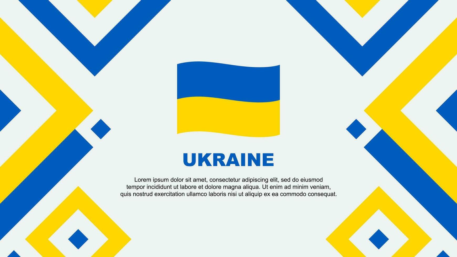 Ukraine Flag Abstract Background Design Template. Ukraine Independence Day Banner Wallpaper Vector Illustration. Ukraine Template