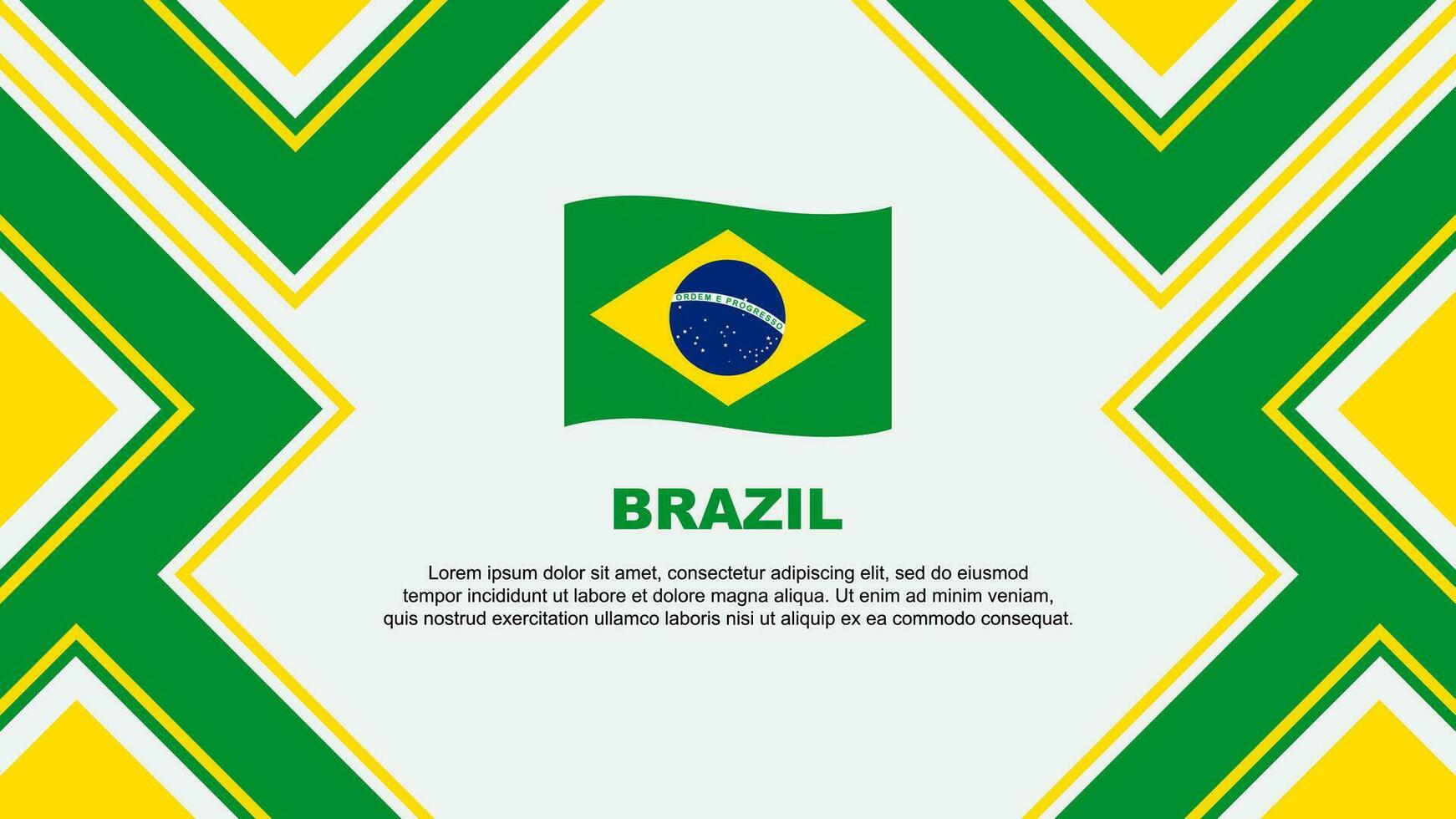 Brazil Flag Abstract Background Design Template. Brazil Independence Day Banner Wallpaper Vector Illustration. Brazil Vector