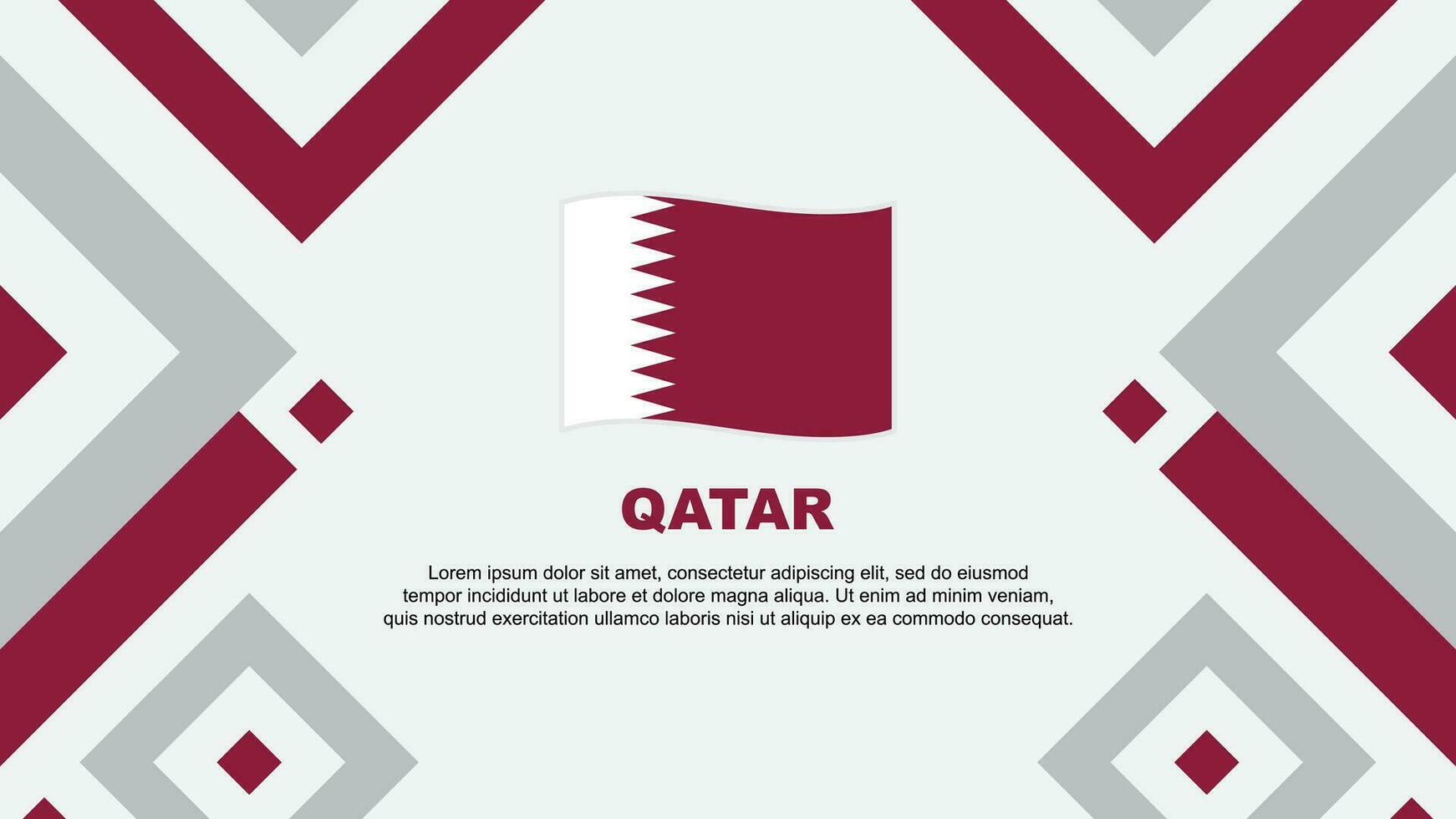 Qatar Flag Abstract Background Design Template. Qatar Independence Day Banner Wallpaper Vector Illustration. Qatar Template