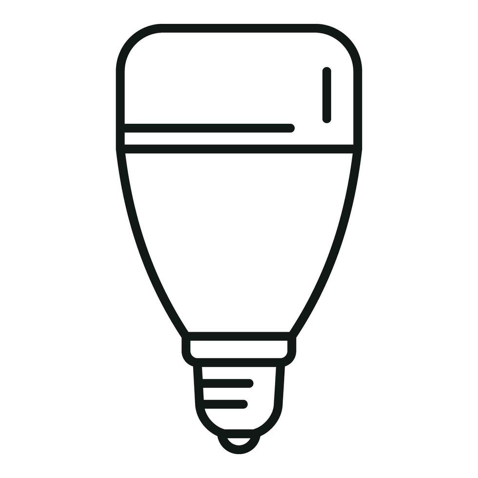 Power led bulb icon outline vector. Setting home vector