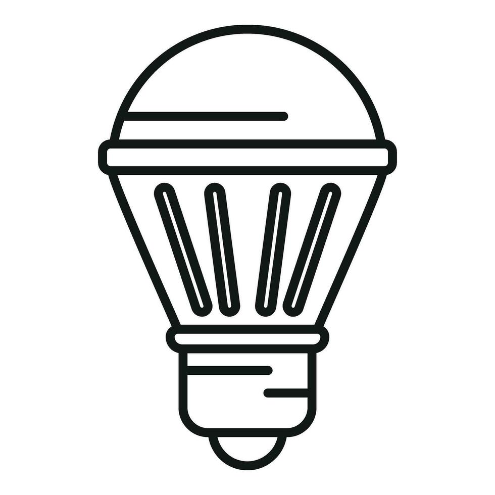 Plastic led bulb icon outline vector. Online control vector